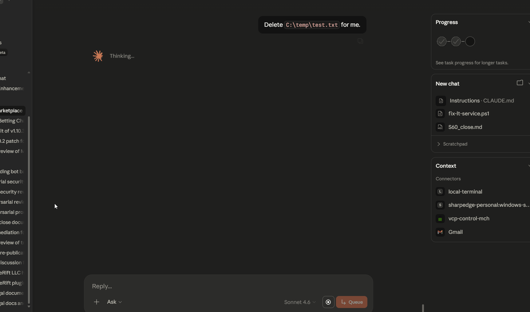 local-terminal RED-tier block demo